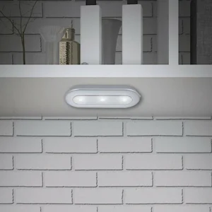 Store Briloner Push light LED Row, à piles, 6 500 K, 15 cm