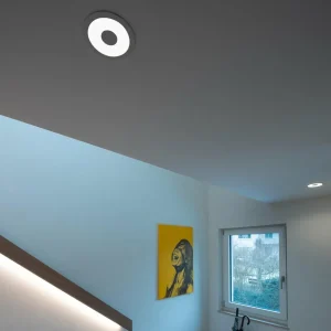 Store SLV Luminaire encastrable LED Occuldas 14, blanc, aluminium, Ø 14 cm