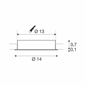 Store SLV Luminaire encastrable LED Occuldas 14, blanc, aluminium, Ø 14 cm
