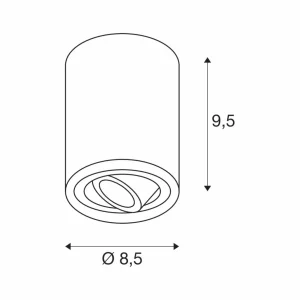 Clearance SLV Plafonnier Triledo, blanc, aluminium, Ø 10 cm