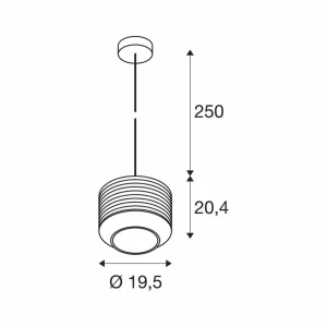 Hot SLV Suspension Pantilo Rope 20, doré, acier