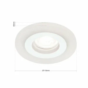 Online ORION Spot encastrable Glow, blanc, métal, Ø 11 cm, GU10