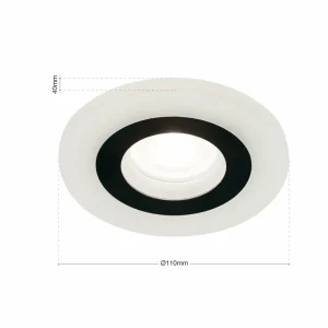 Best ORION Spot encastrable Glow, noir, métal, Ø 11 cm, GU10