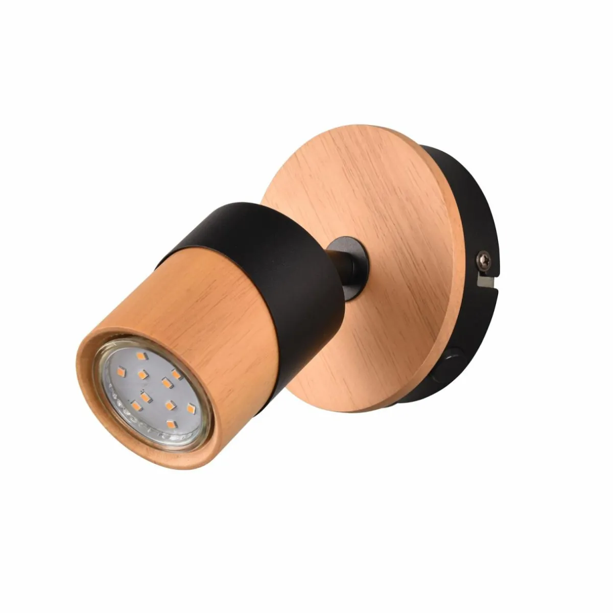 spot_mural_aruni_en_bois___lampe_noir_0.webp Fashion Trio Lighting Spot mural Aruni en bois, à 1 lampe, noir