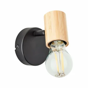Cheap Brilliant Spot mural Kerry, noir/naturel, largeur 9 cm, bambou
