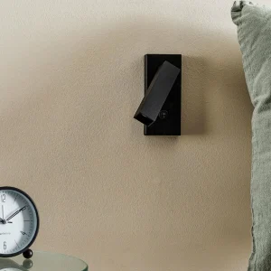 Clearance Argon Spot mural Rai orientable, noir