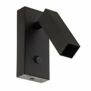 Clearance Argon Spot mural Rai orientable, noir