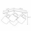 Clearance Lucide Spot pour plafond Alion, gris fumé, à 4 lampes