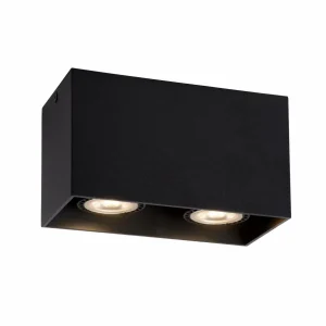 Sale Lucide Spot pour plafond Bodi, angulaire, noir, GU10, à 2 lampes, aluminium
