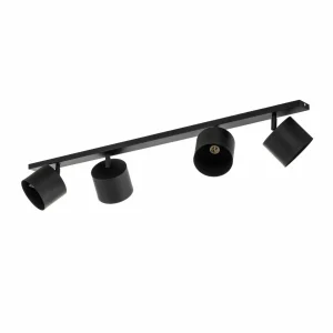 Hot ALDEX Spot pour plafond Bot, noir, à quatre lampes