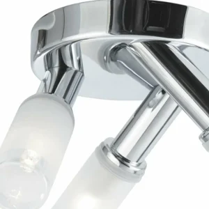 Discount Searchlight Spot pour plafond Bubbles, chrome/givré, verre, 3 lampes, IP44