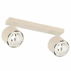 Sale Argon Spot pour plafond Chloe réglable à 2 lampes, beige
