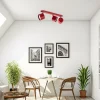 Store Argon Spot pour plafond Chloe réglable à 3 lampes, rouge