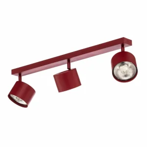 Store Argon Spot pour plafond Chloe réglable à 3 lampes, rouge