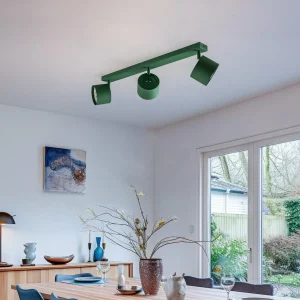 Outlet Argon Spot pour plafond Chloe réglable à 3 lampes, vert