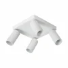 Store Lucide Spot pour plafond Clubs, blanc, 4 lampes, GU10, aluminium