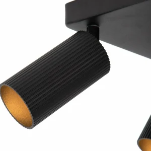 Best Sale Lucide Spot pour plafond Clubs, noir, 4 lampes, GU10, aluminium