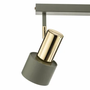 Shop Argon Spot pour plafond Destin, à 2 lampes, vert/laiton