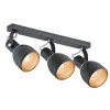 Clearance Euluna Spot pour plafond Fiord à 3 lampes, noir