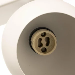 Store SOLLUX LIGHTING Spot pour plafond Flame, blanc, à six lampes