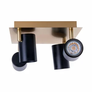 Flash Sale Näve Spot pour plafond Frida à 4 lampes, laiton/noir