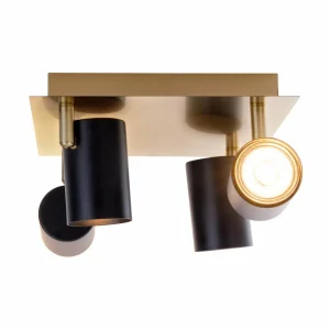 Flash Sale Näve Spot pour plafond Frida à 4 lampes, laiton/noir
