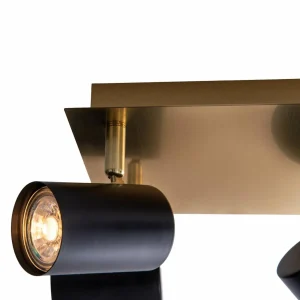 Flash Sale Näve Spot pour plafond Frida à 4 lampes, laiton/noir