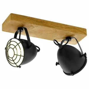 Best Sale EGLO Spot pour plafond Gatebeck bois et métal, 2 lampes
