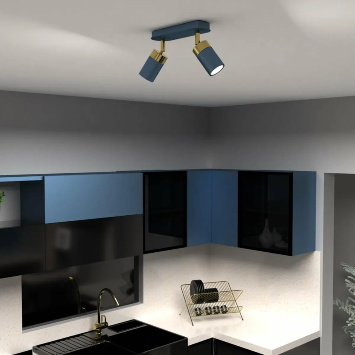 spot_pour_plafond_joker__deux_lampes_bleudor_0.webp Best Sale Eko-Light Spot pour plafond Joker, à deux lampes, bleu-doré