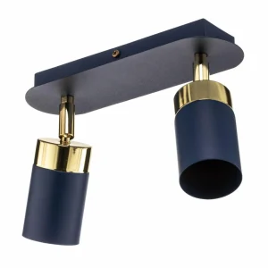 Best Sale Eko-Light Spot pour plafond Joker, à deux lampes, bleu-doré