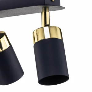 Clearance Eko-Light Spot pour plafond Joker, à trois lampes, bleu-doré