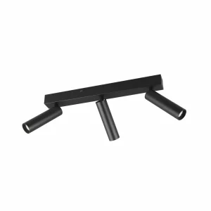 Online Trio Lighting Spot pour plafond LED Ambala, 3 lampes, noir, métal, CCT, intensité