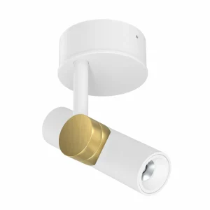Fashion Linea Light Spot pour plafond LED Goose, blanc/doré, aluminium, 2 700 K