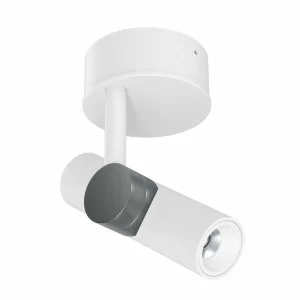 Best Linea Light Spot pour plafond LED Goose, blanc/nickel, aluminium, 2 700 K