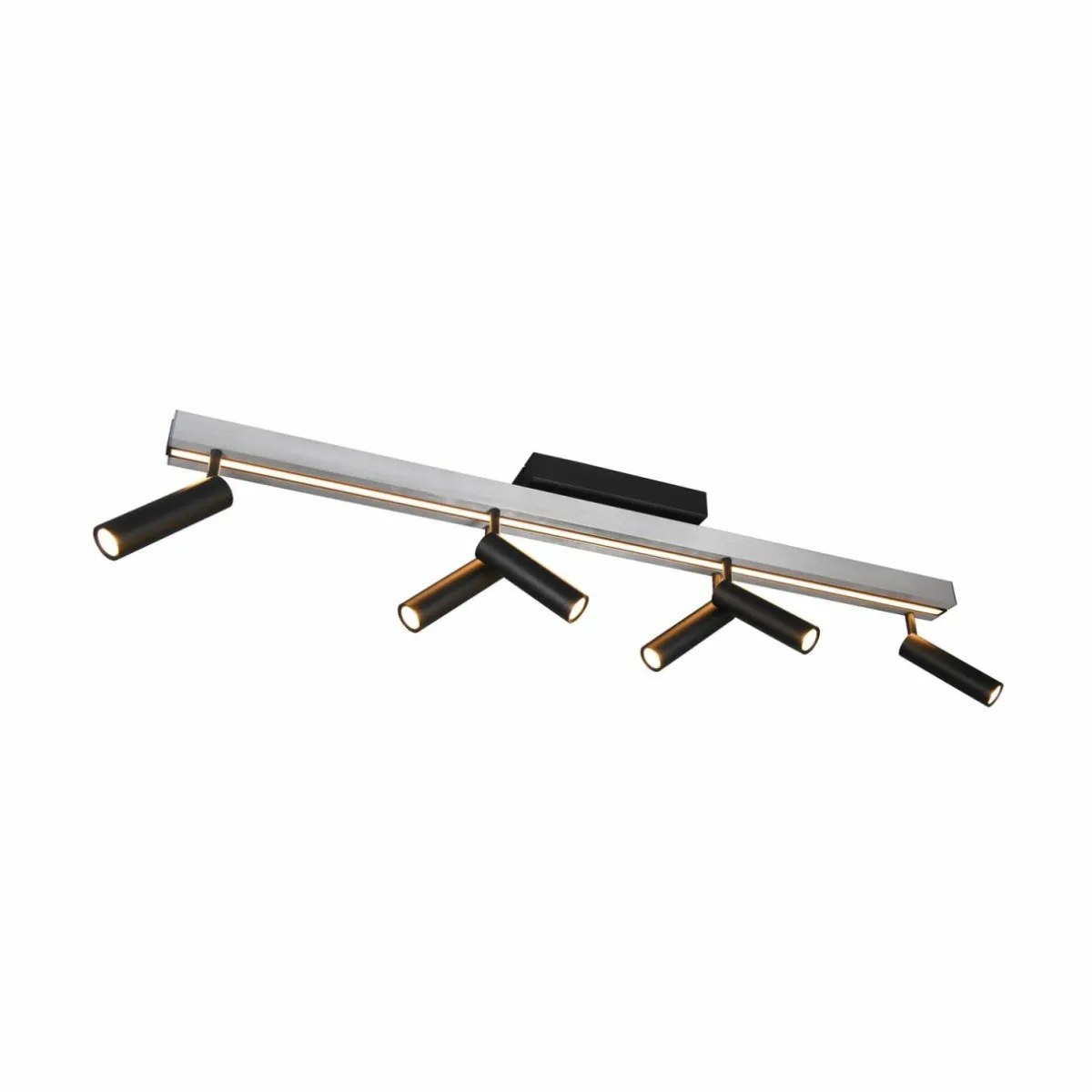 spot_pour_plafond_led_zeno__spots_aluminium_brossnoir_mtal_1.webp Discount Trio Lighting Spot pour plafond LED Zeno, 6 spots, aluminium brossé/noir, métal