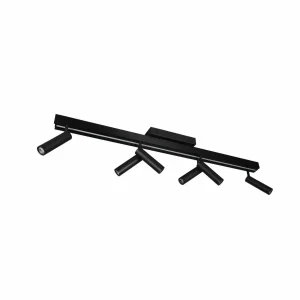 Shop Trio Lighting Spot pour plafond LED Zeno, 6 spots, noir mat, métal