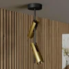 Sale SIGMA Spot pour plafond Leda 2, à 2 lampes, noir-doré