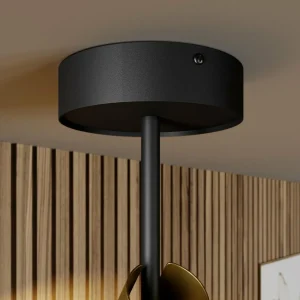 Sale SIGMA Spot pour plafond Leda 2, à 2 lampes, noir-doré