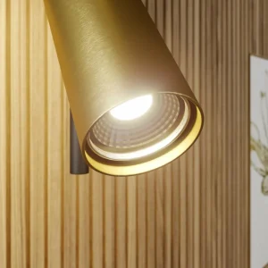 Sale SIGMA Spot pour plafond Leda 2, à 2 lampes, noir-doré