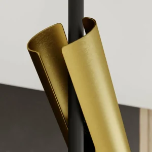 Clearance SIGMA Spot pour plafond Leda 3, à 3 lampes, noir-or
