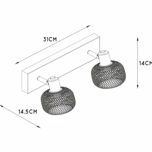 Best Sale Lucide Spot pour plafond Maren, à 2 lampes, doré mat