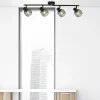 Sale Searchlight Spot pour plafond Meshy, noir, métal, 4 lampes, E14, 79 cm