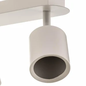 Store Luminex Spot pour plafond Modo en inox, blanc, 3 lampes