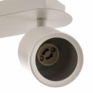 Clearance Luminex Spot pour plafond Modo en inox, blanc, deux lampes