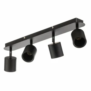 Best Luminex Spot pour plafond Modo en métal, noir à 4 lampes