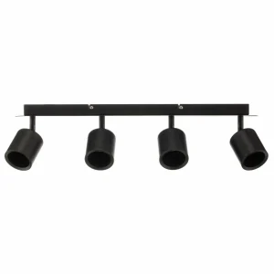 Best Luminex Spot pour plafond Modo en métal, noir à 4 lampes