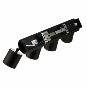 Best Luminex Spot pour plafond Modo en métal, noir à 4 lampes