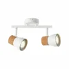Hot Brilliant Spot pour plafond Moka, longueur 30 cm, blanc/brun, 2 lampes liège
