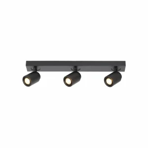 Store Freelight Spot pour plafond Razza, noir, longueur 61 cm, 3 lampes, métal
