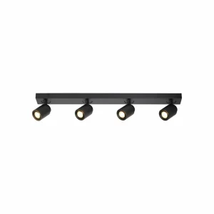 Store Freelight Spot pour plafond Razza, noir, longueur 82 cm, 4 lampes, métal